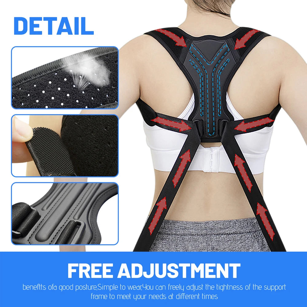 Posture Corrector for Men & Women (1PC) - Adjustable Back Brace for Shoulder Pain Relief & Instant Posture Improvement
