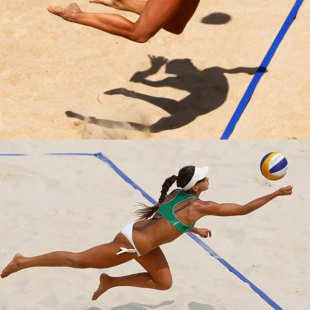 Beach Volleyball Lines Heavy Duty Court Boundary Lines Portable Sports Supplies Reusable Outdoor Play Accessories For Daily