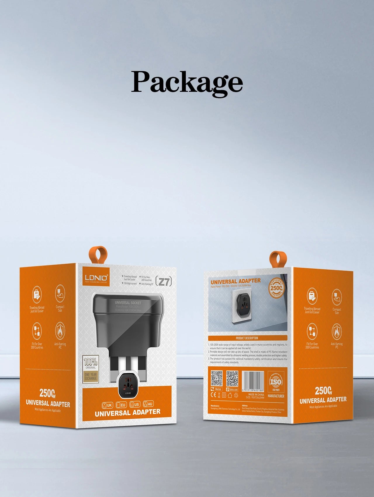 LDNIO Universal Travel Adapter EU Kr Plug Adaptor To Universal European To American Plug 48mm Converter For Travel Accessories