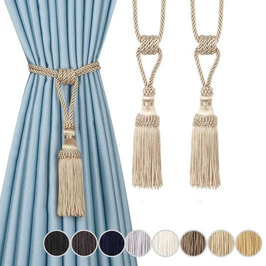 1PC Curtain Tiebacks Tassel Curtain Clips Rope Curtain Tie Backs Holdbacks Decorative  Curtain Holder Accessories For Drape