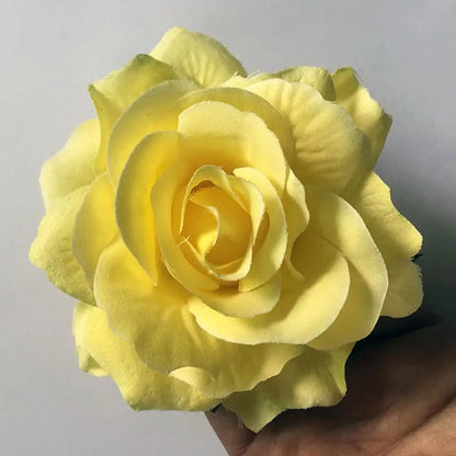 Flamenco Flowers For Hair DIY Headdress For Bridal Flocking Cloth Red Rose Flower Hairpin Hair Clip Party Hair Accessories