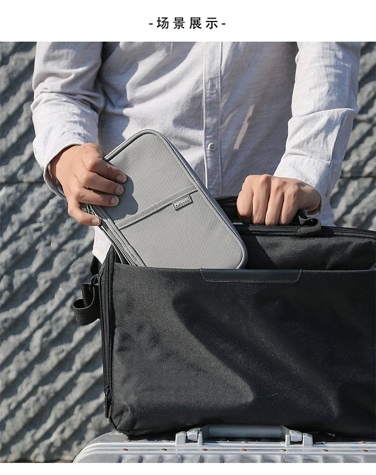 Travel Passport Wallet Organizer Bag with Card Holder Document Case for Family Crossbody Ticket Cash Storage Bag for Abroad Trip