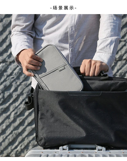 Travel Passport Wallet Organizer Bag with Card Holder Document Case for Family Crossbody Ticket Cash Storage Bag for Abroad Trip