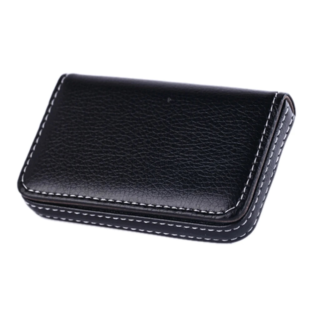 Solid Color PU Leather Business Card Holder Name Card Holder Card Book Large Capacity Card Package Card Holder Card Organizers