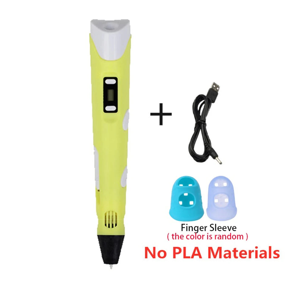 3D Printing Pen Diy Drawing Pens with Lcd Screen Pla Printing 1.75Mm Filament Birthday Christmas Toys Gifts for Kids