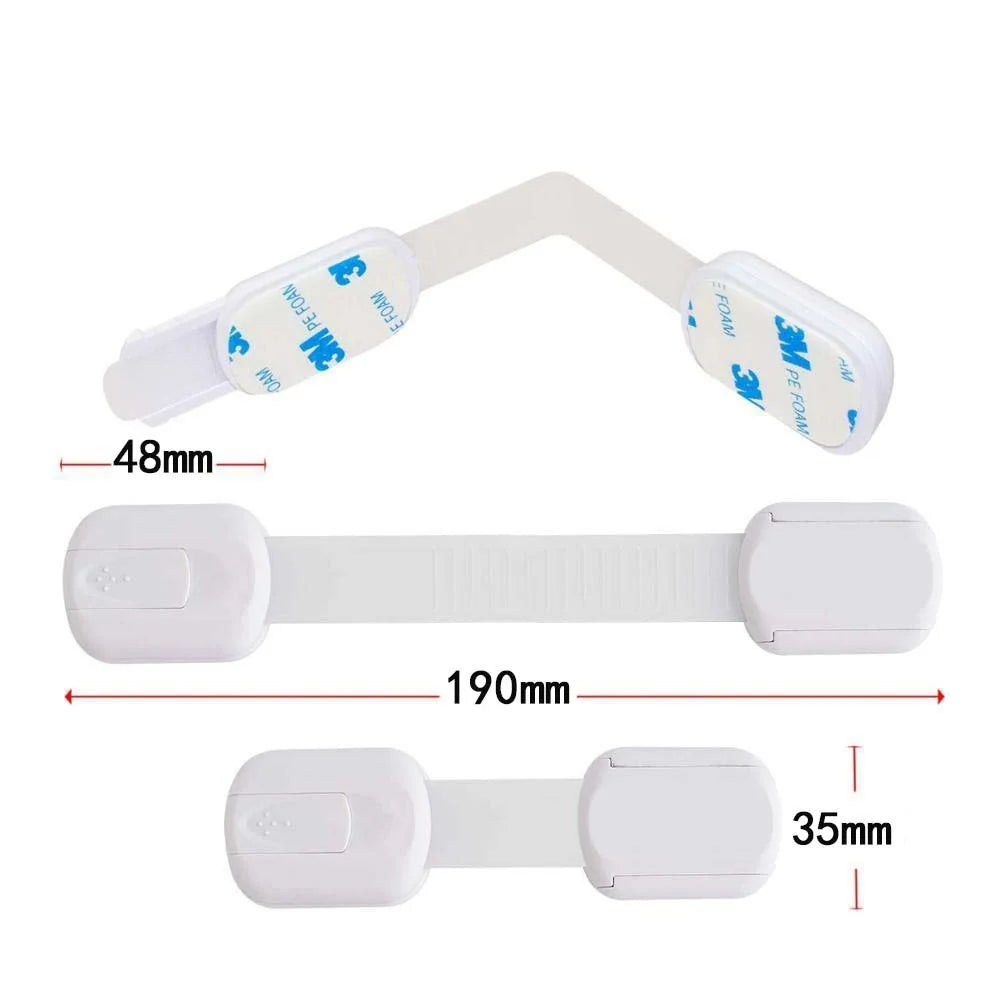 3Pcs Child Lock Protection for Locking Cabinet Cupboard Drawers Refrigerator Oven Toilet Trash Can Doors Children's Safety Kids