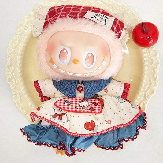 Labubu's Third-generation Baby Clothes, Labubu 3.0 Baby Clothes, Sitting Party Clothes, Blind Box Clothes, 17cm