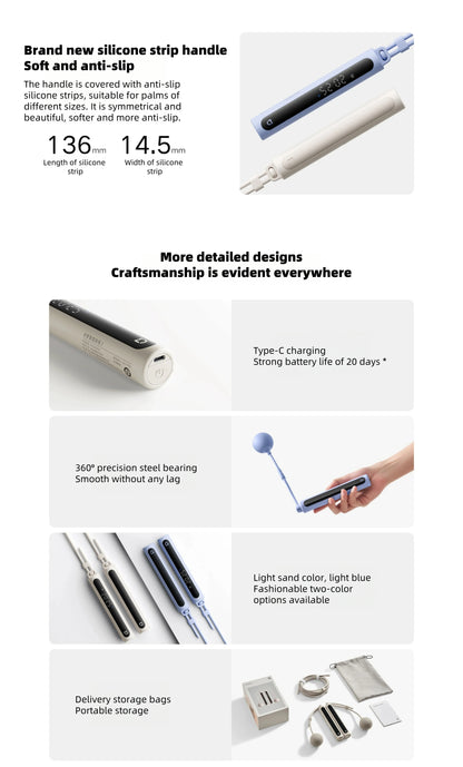 Xiaomi Mijia Smart Jump Rope 2 Bluetooth Fitness Weight Loss Exercise Counting Gravity Ball Skipping Professional Fat Burning CN