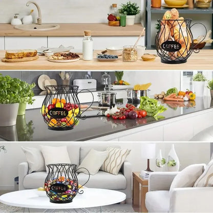 1pc Coffee Pod Holder Large Capacity Cup Coffee Pod Organizer Coffee Creamer Container Coffee Pod Storage Cup Mug Shape Coffee