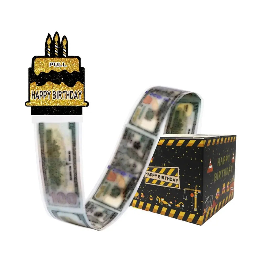 New Birthday Cash Pull Gift Box Money Pulling Box Cash Gift Box Cash Black Money Clip Funny Surprise Birthday Cake Decoration