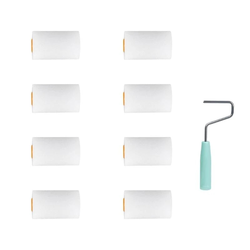 9pcs Paint Roller set Mini Foam Rollers Upgrades for Detailed Work & Small Areas 601A