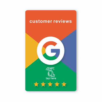 Google Review French Italian English Language NFC Card Simple with Google review Waterproof Durable