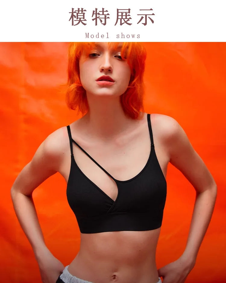 Sports bra for women, sexy bra with shoulder support, dance and fitness clothing, new summer