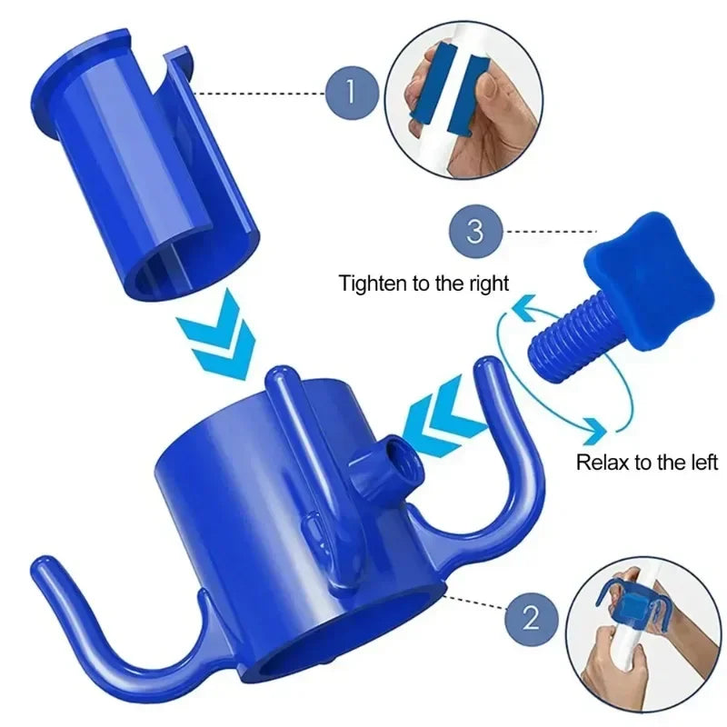 Beach Umbrella Hanging Hook, 4-prongs Plastic Umbrella Hook Hanging For Towels/Hats/Clothes/Camera/Sunglasses/Bags-Accessories