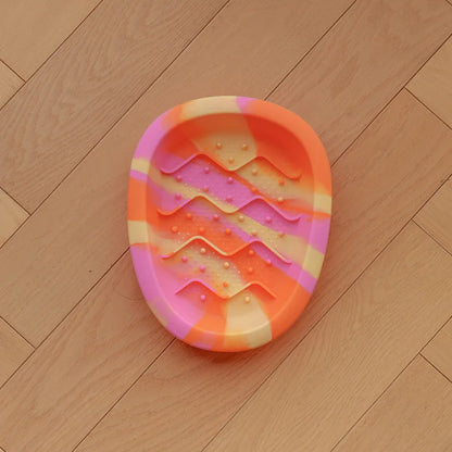 Slow Feeder Bowl for Dogs & Cats - Non-slip Silicone Pet Food Dish with Egg Design for Small Dogs & Kittens
