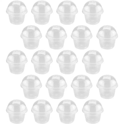 50Pcs Disposable Pudding Cups Plastic Dessert Cups Ice Cream Bowls Cake Containers Yogurt Jars Takeout Boxes Snack Cups Treat