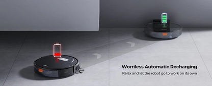 Laresar Robot Vacuums and Mop Combo 6000Pa Suction Auto Carpet Boost Self-Charging Super-Slim Robotic Vacuum Cleaner