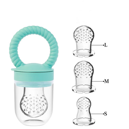 1pcs Food Bite Bag Feeder Fruit Vegetable Feeding Food Grade Silicone Feeding Tableware Silicone Baby Pacifier Bottle Feeder