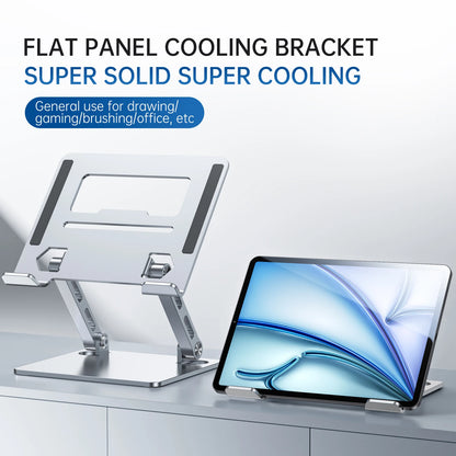 Tablet Stand, Swivel Tablet Stand with 360 Rotating Base, Adjustable Tablet Holder for Drawing, Compatible with iPad Pro/Air/Min