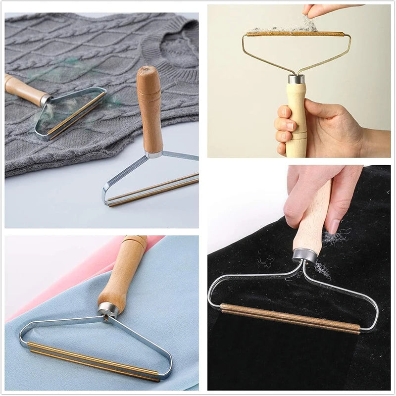 Portable Lint Remover Pet Hair Remover Brush Manual Lint Roller Sofa Clothes Cleaning Lint Brush Fuzz Fabric Shaver Brush Tool