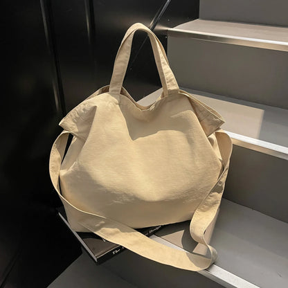 Tote Bag for Women 2025 New Large-Capacity Canvas Shoulder Bag Commuter Computer Bag Large Bag Handbag Korean Style Work Class Travel Play Shopping Shopping