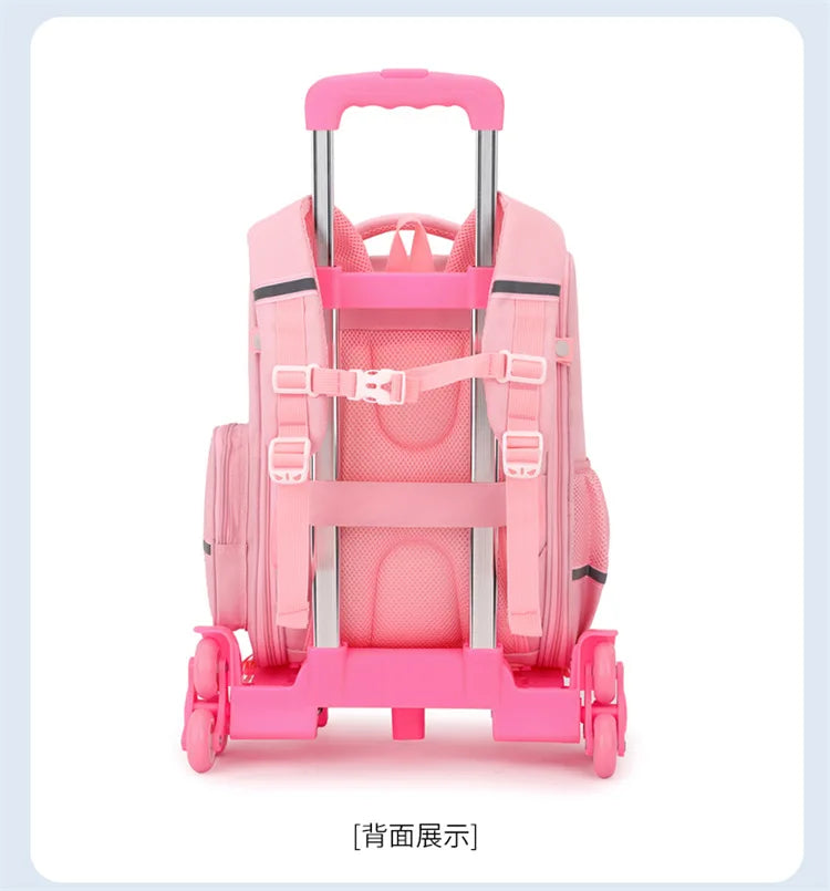 Kids Trolley Backpack For Girls Primary School Rolling Backpack for Boys School bag with Wheels School Wheeled Backpack Book Bag