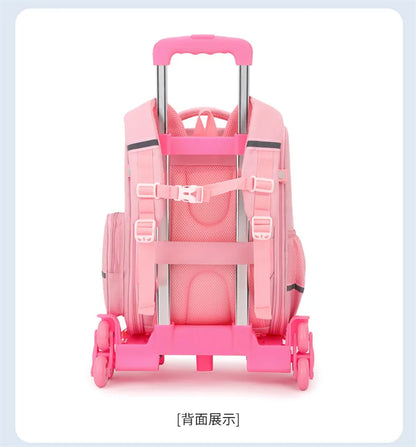 Kids Trolley Backpack For Girls Primary School Rolling Backpack for Boys School bag with Wheels School Wheeled Backpack Book Bag