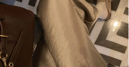 Maternity 2025 New Early Spring Vinegar Satin Covers Strap Slim A-line Long Skirt High Waist Drooping Fish Tail Youth Pregnancy