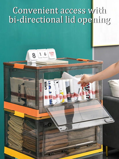 Foldable Book Storage Box, Student Book Box, Dormitory For Book Sorting Box, Transparent Home Storage Box, Book Box