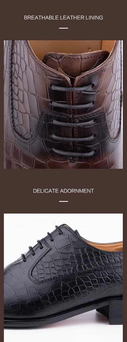 Handmade Oxford Casual Business Office Work Shoes Luxury Wedding Classic Fashion Formal Shoes Genuine Leather Lace Up Shoe