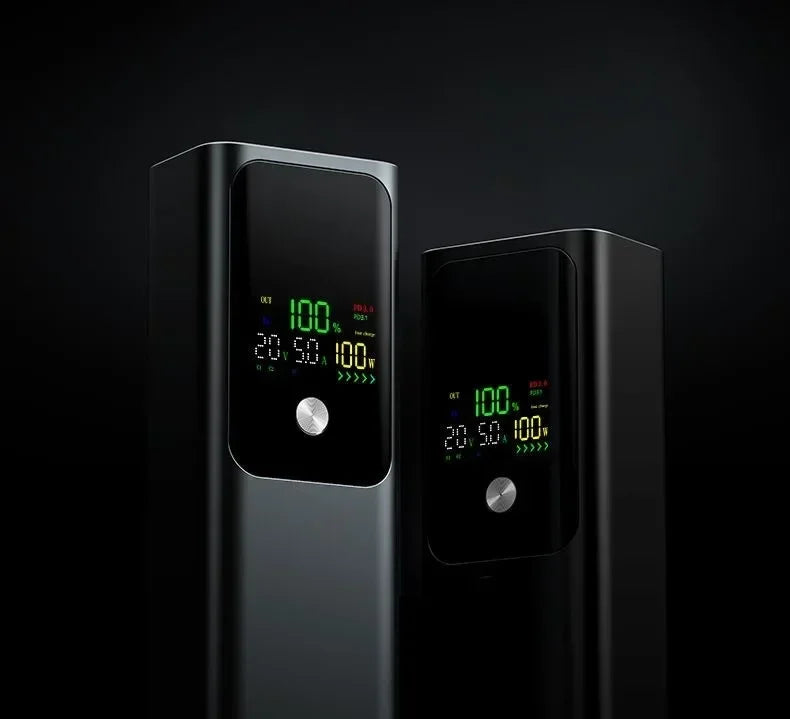 New PD100W Fast Charging Power Bank 20000mAh High Capacity Portable Charger External Spare Battery Laptop Powerbank for IPhone