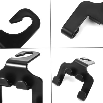 Car Seat Headrest Hook Hanger Black Storage Organizer Universal For Handbag Purse Coat Fit Universal Vehicle Car Holder