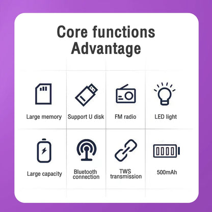 S12 Wireless Bluetooth Speakers Powerful Portable Sound Box Subwoofer Car Audio Bass MP3 Player Sound System LED Lights