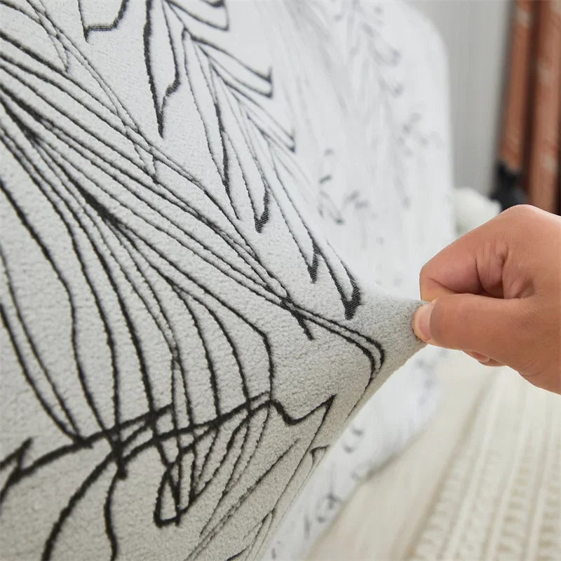 Headboard Bedhead Cover Dust Cover Double Bed Covers Durable Bed Back Protection Elastic All-inclusive Bedhead Cover Home Decor