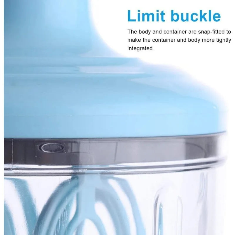 Egg Whisk Plastic Hand Crank Push Whisk Blender Long Crank Multi-Functional Manual Eggs Beater Practical Kitchen Tool