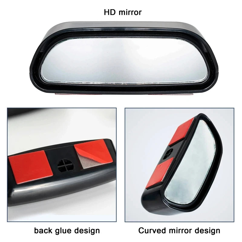 Auto Mirror Adjustable Wide Angle Side Rear Mirror Blind Spot Convex Mirrors For Car Reverse Parking Auxiliary Rear View Mirror