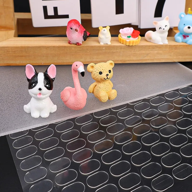 100-2000PCS Clear Gel Glue Pads Double-sided Adhesive Dots Removable Sticky Patch No Trace Wall Hanging Crafts Poster Doll Glue
