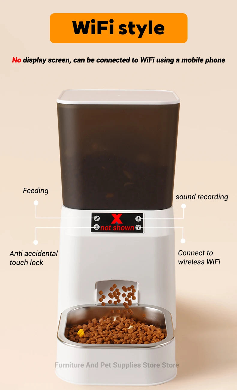 4.5L Smart pet feeder automatic cat feeder dog slow feeder timed and quantified automatic cat food dispenser cat and dog bowl