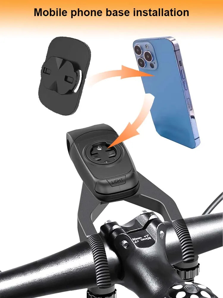 Bicycle lights & horns & Garmin computer stand 3in1, stacked BIKE computer base computer stand cycling code watch base headlighg