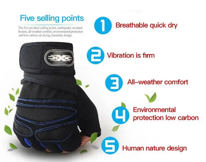 Men's Fitness Gloves Women's Fitness Weightlifting Wristband Gloves Fitness Training Sports Exercise Mountaineering Gloves