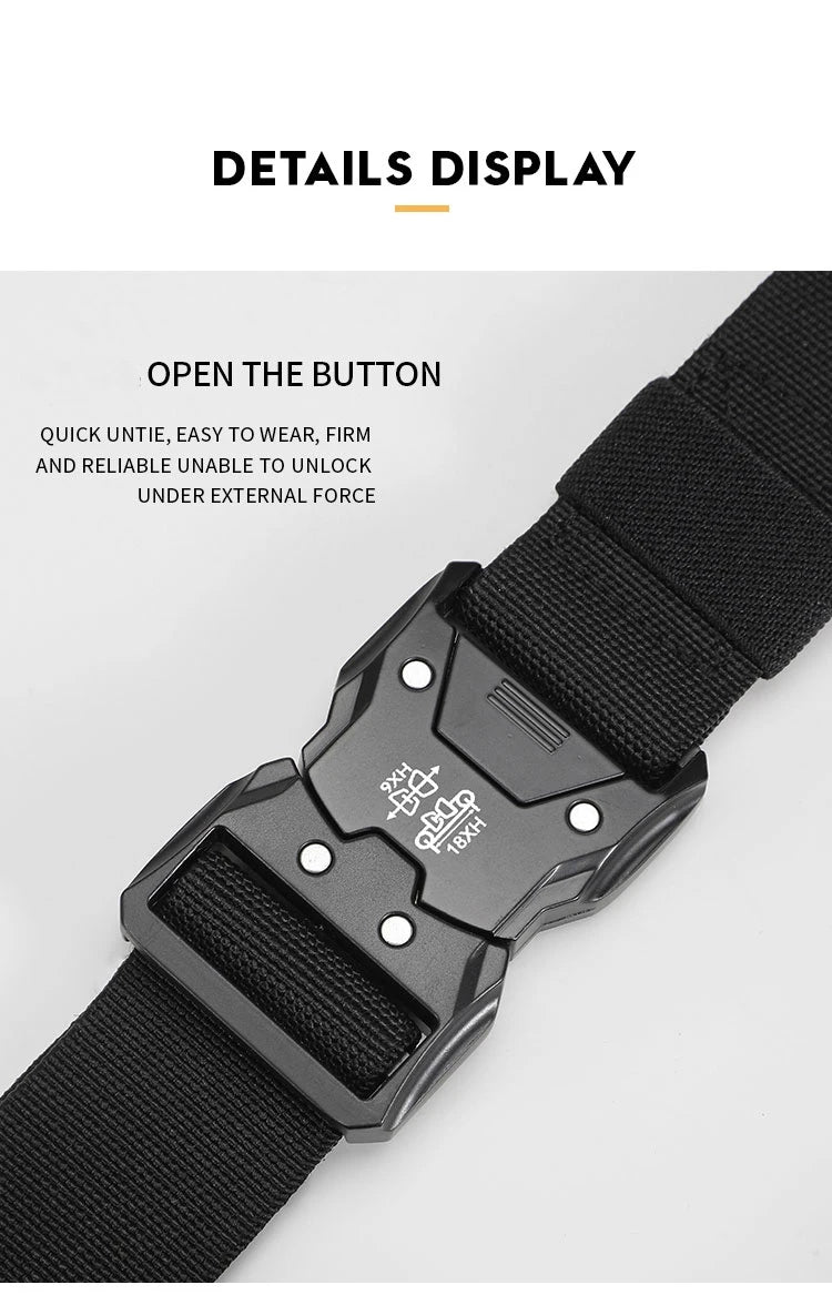 Tactical Belt Quick Release Elastic Belt Casual Tooling Training Belt Men's Trousers Belt