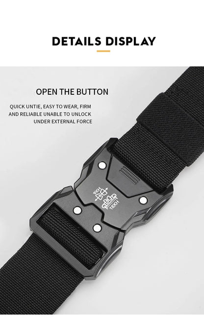 Tactical Belt Quick Release Elastic Belt Casual Tooling Training Belt Men's Trousers Belt