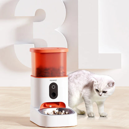 Automatic Pet Feeder APP Version WIFI Smart Pet Cat and Dog Feeding Machine Removable and Washable 3L Food Storage Bucket