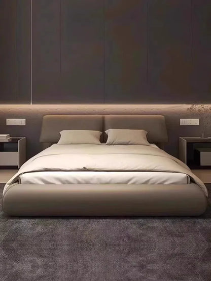 High End European Double Bed Headboard Glamorous Full Size Twin Bed Frame Luxury Platform Wood Cama Box Casal Nordic Furniture