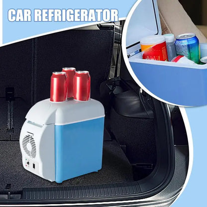 Portable Refrigerator Car Travel Electric Fridge 7.5L 12V Quiet Double-Mode Refrigerator For Bedroom RV Kitchen Camping