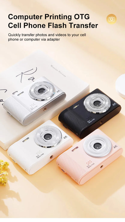 Digital Camera Retro CCD Portable Camera Dual Camera Flash 8x Digital Zoom Entry-Level Small Students Campus Selfie camera