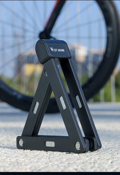 WEST BIKING Foldable Bicycle Lock Security Anti-theft Cycling Lock MTB Road Bicycle Accessories Scooter Electric Bike Chain Lock