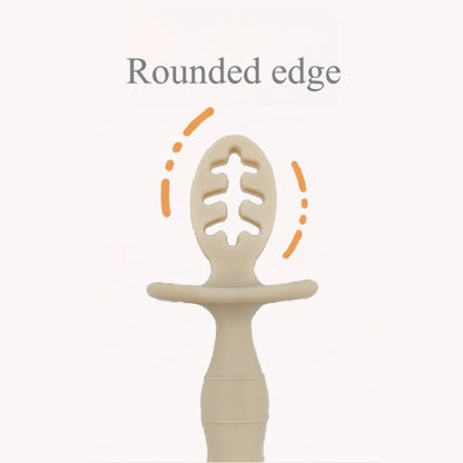 Children's Silicone Spoon Baby Soft and Resistant To Falling Infant Feeding Training Spoon Kids Auxiliary Food Spoon For Gifts