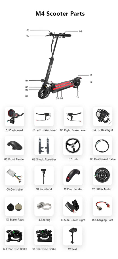 Kugoo M4 Scooter Parts Replacement Accessories For Kugoo M4 Electric Scooter Variety Spare Parts Accessories