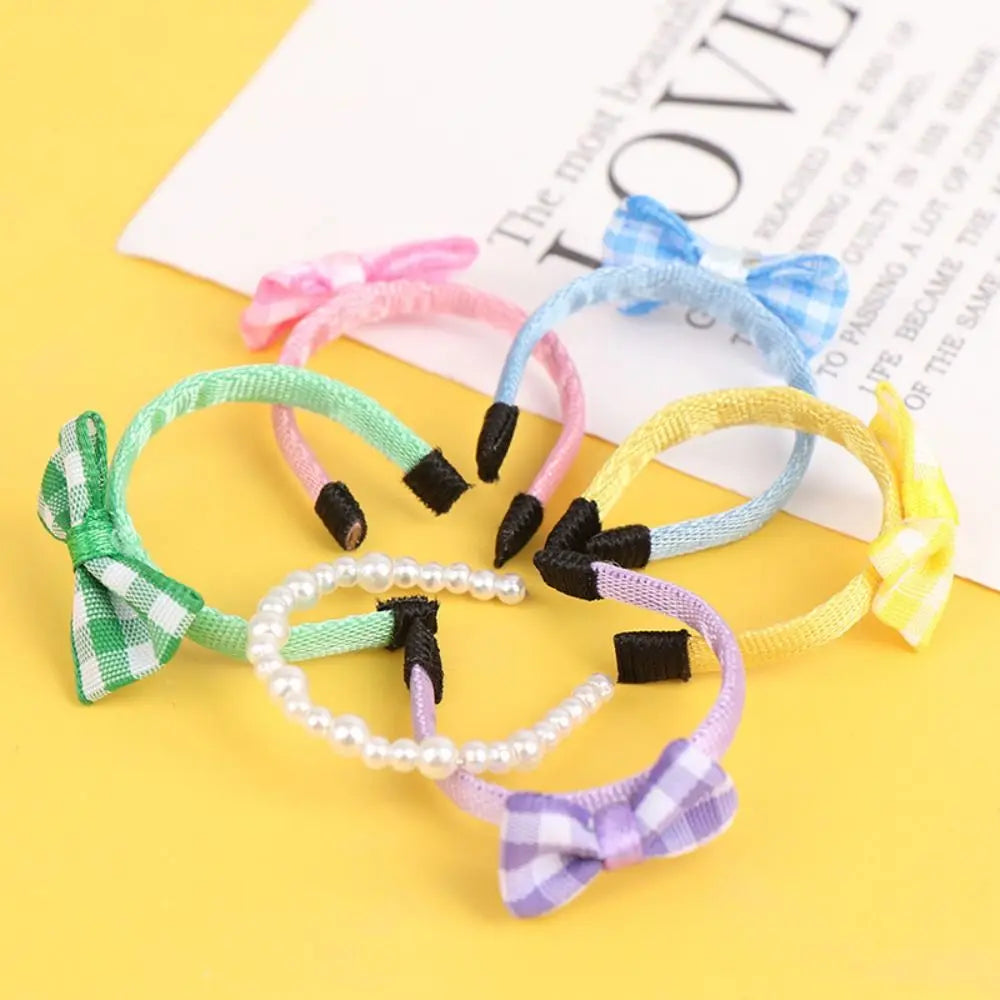 Fashion 1/12 Dollhouse Accessories Doll Bow Headband ob11 Handmade Dolls Boutique Decorations DIY Doll Hair Accessories